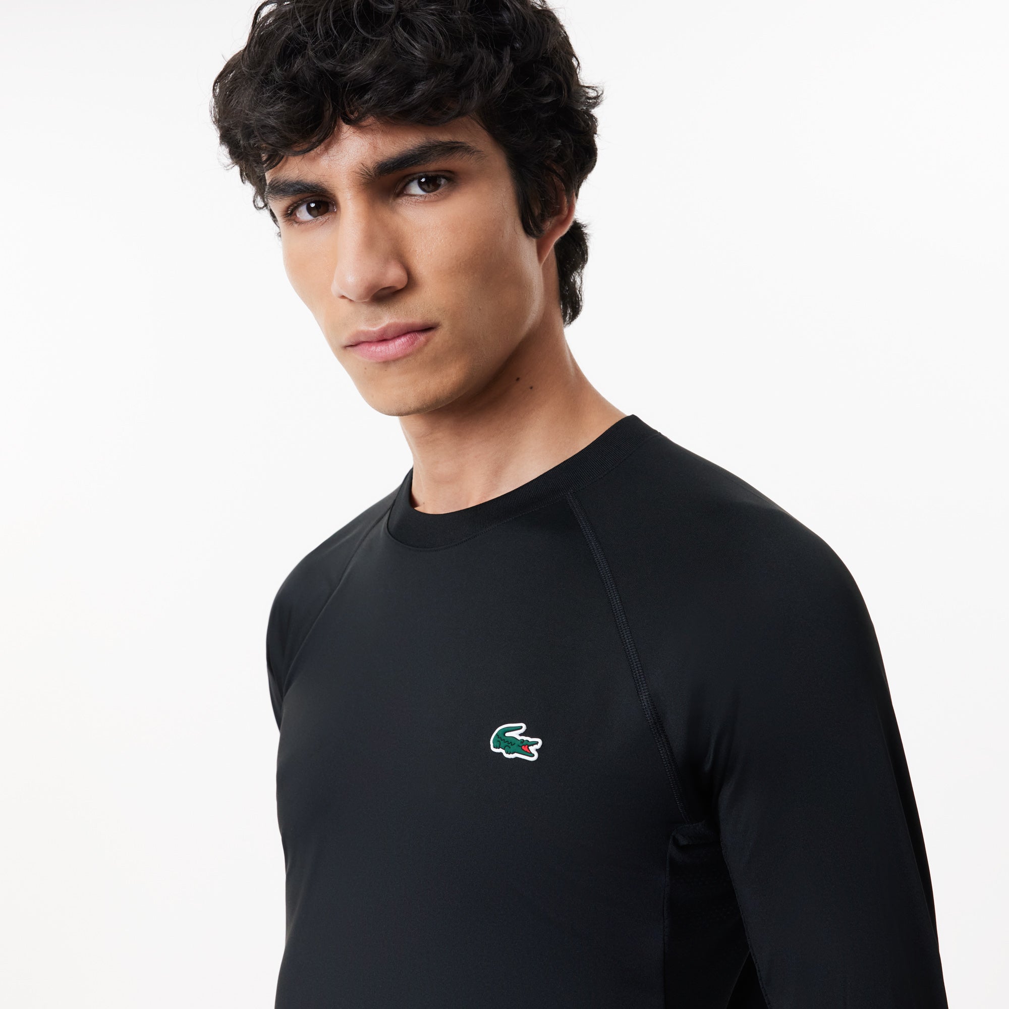 Lacoste sport-T-shirt jersey met stretch en lange mouwen