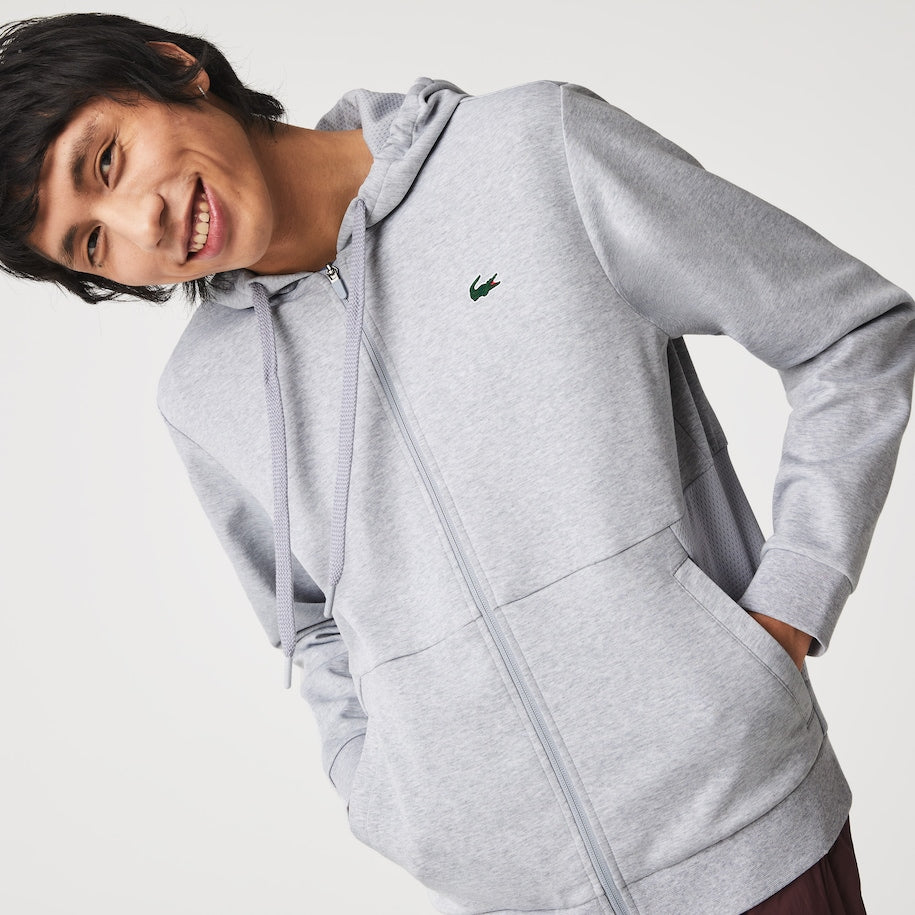 Lacoste Sport-sweatshirt heren capuchon en mesh vlakken