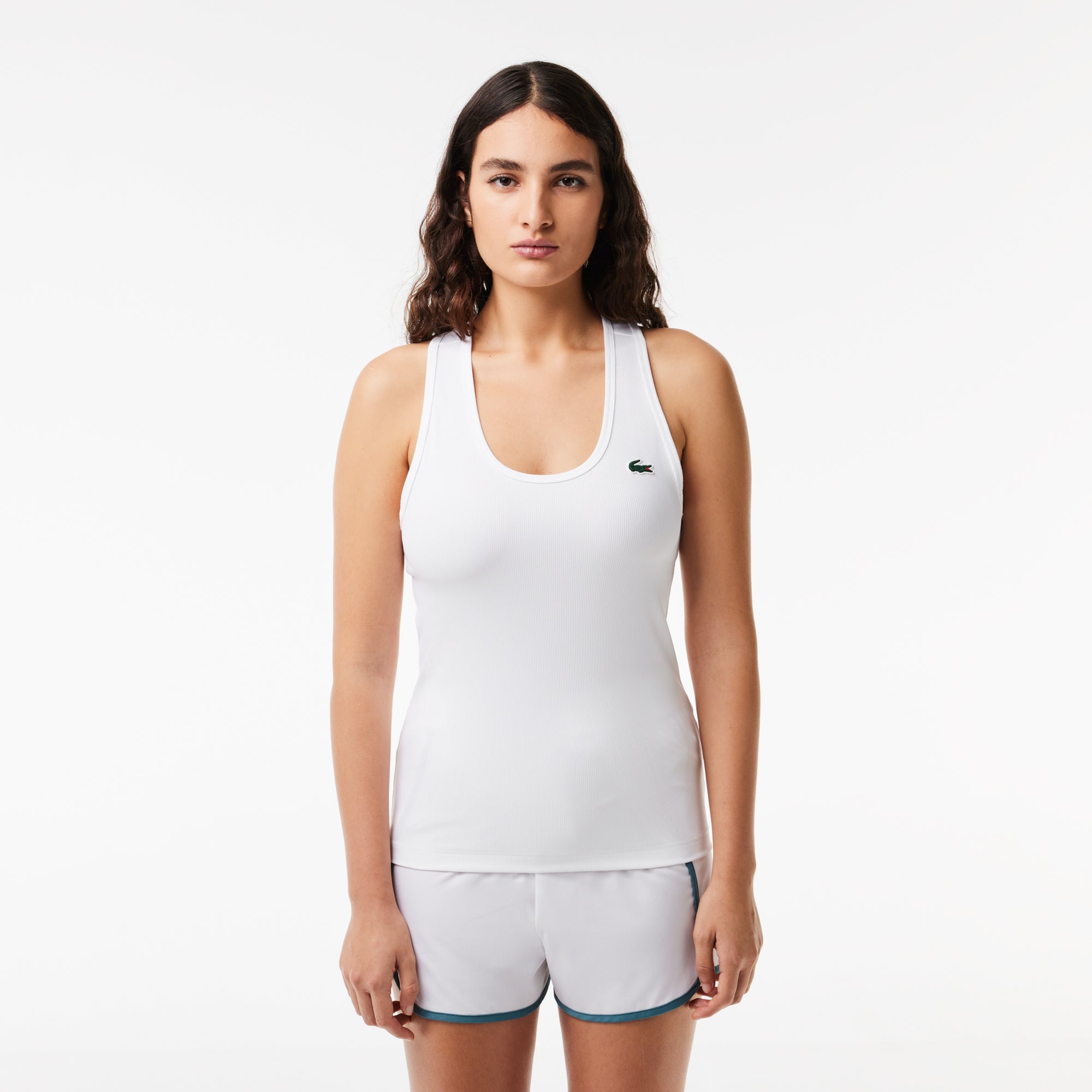 Lacoste Sport slim fit geribbelde tanktop voor dames
