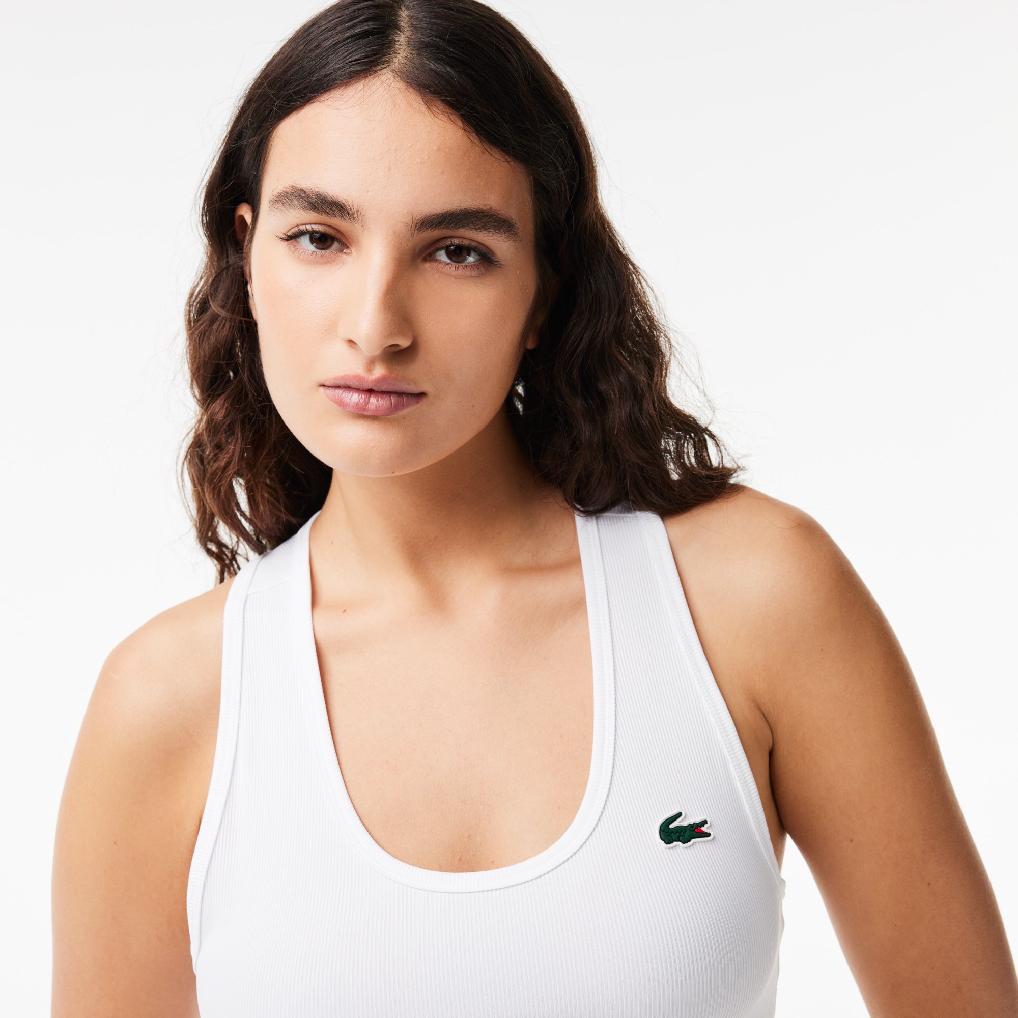 Lacoste Sport slim fit geribbelde tanktop voor dames