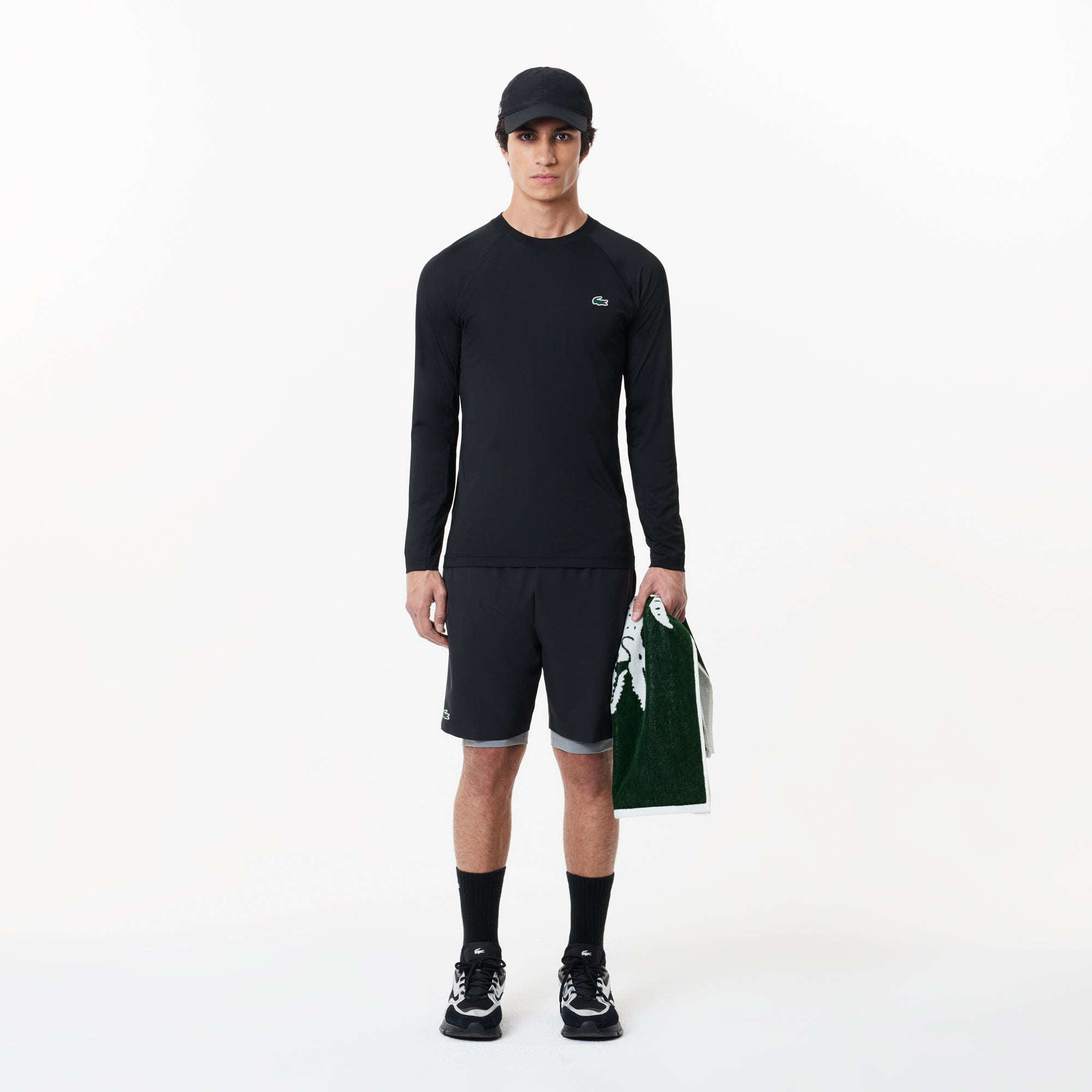 Lacoste sport-T-shirt jersey met stretch en lange mouwen