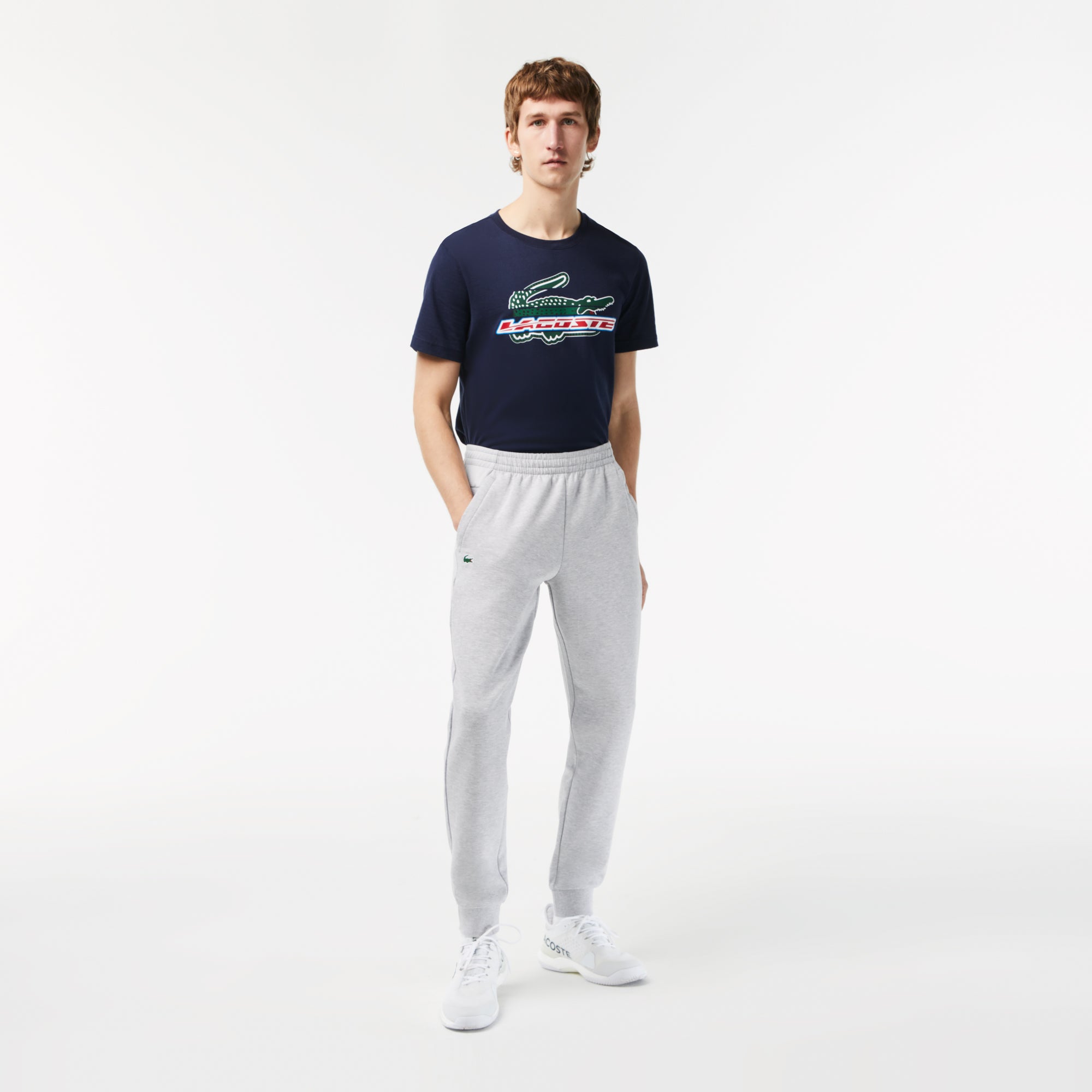 Lacoste trainingsbroek heren met mesh panelen
